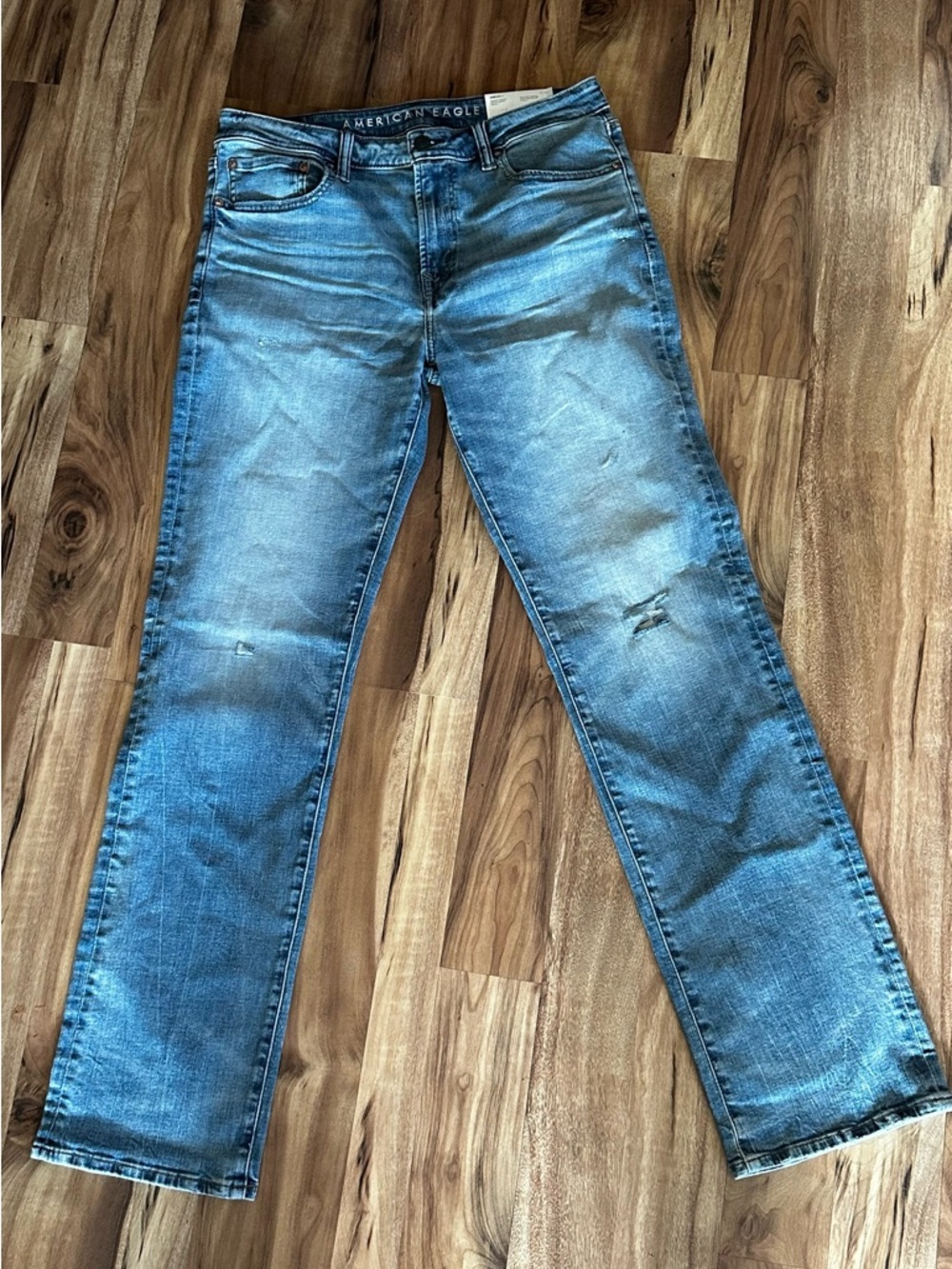 American Eagle Outfitters Men's Light Blue Straight Jeans